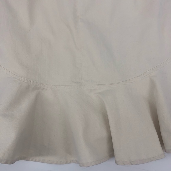 Lauren Ralph Lauren Vintage Off White Denim Skirt - Picture 4 of 10